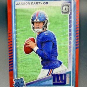 2025 Panini Donruss Rated Rookie Jaxson Dart Optic Preview Red Wave Prizm 400